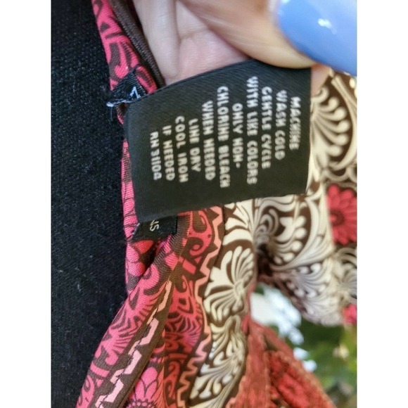 ND New Directions Floral Print V Neck Dress 4 - Picture 10 of 11